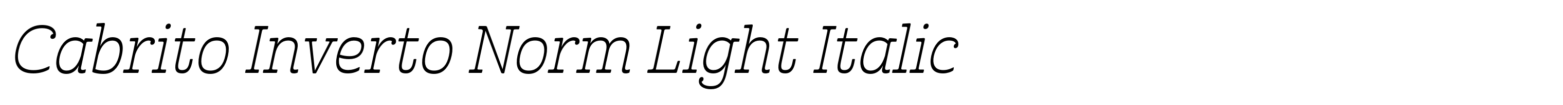 Cabrito Inverto Norm Light Italic